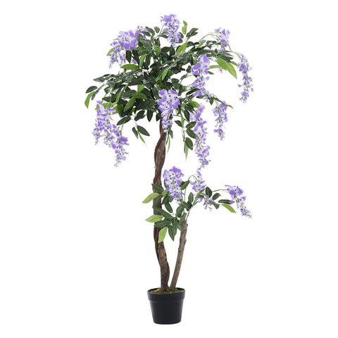 Artificial Flowers Plant in Pot for Home Decor Purple, PM0934