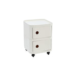 Livingandhome Square Multi-Tiered Plastic Storage Drawer Unit with Wheels, ZH1254