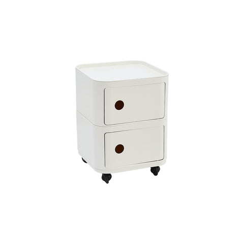 Livingandhome Square Multi-Tiered Plastic Storage Drawer Unit with Wheels, ZH1254