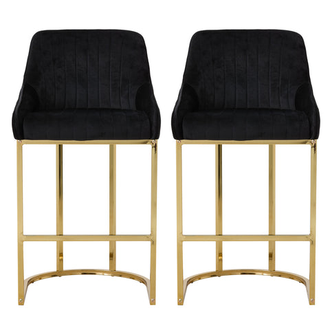 Set of 2 Upholstered Bar Stools, FD240005 (Ver.2)