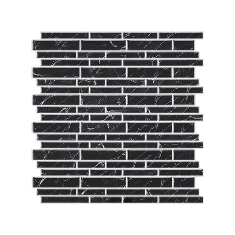 10Pcs Self-Adhesive Wall Tile Stickers with Marble Effect, HF070423