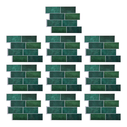 10Pcs Self-Adhesive Wall Tile Stickers, HF070028 (Ver.2)