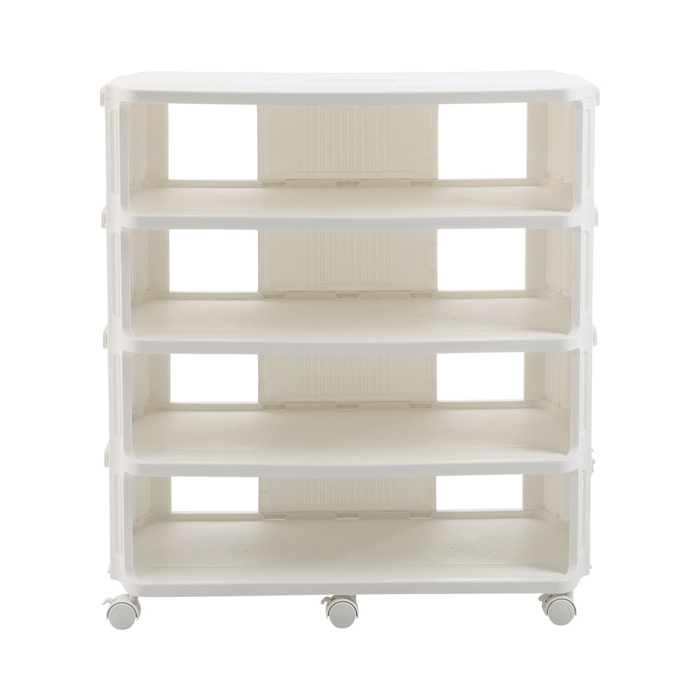 5-Tier Cream White Rolling Shoe Rack, WM0696 – EVER STRONG
