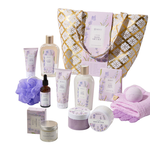 15pcs Lavender-Scented Spa Bath Gift Set, JX0011