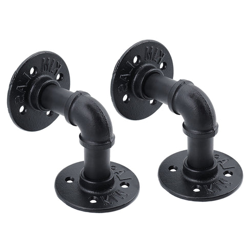 2-Pack Industrial-Style L-Shaped Pipe Shelf Brackets, SP1561 (Ver.2)