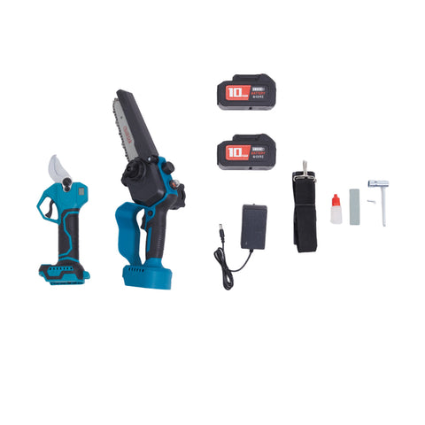 Cordless Telescopic Pole with Brushless Chainsaw and Brushless Pruner Shear, ZX0060