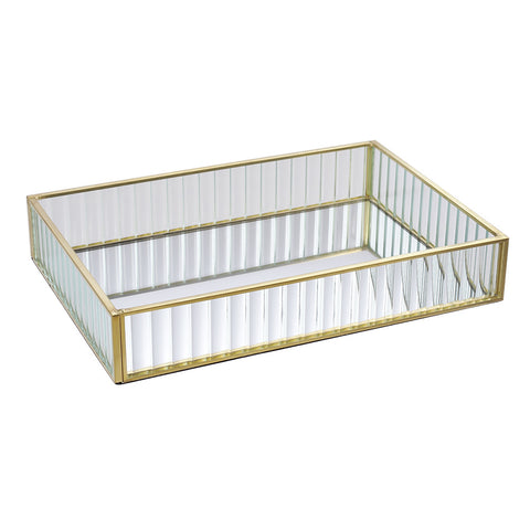 Livingandhome Decorative Rectangular Glass Tray, WM0034