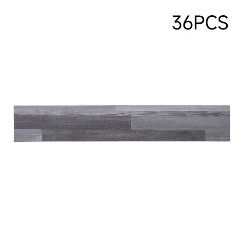 36Pcs Wood-Grain PVC Self-Adhesive Plank Flooring Set, MD040176
