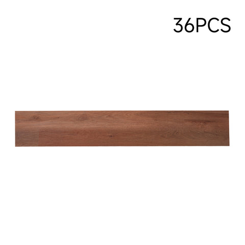 36Pcs Wood-Grain PVC Self-Adhesive Plank Flooring Set, MD040179
