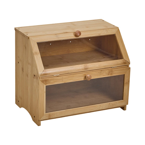 2-Tier Bamboo Storage Cabinet for Kitchen Counter, HS320047 (Ver.2)