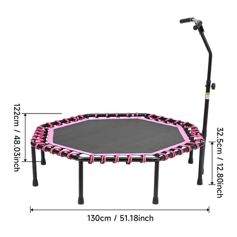 51in Bungee Cords Octagonal Trampoline with Adjustable T-Bar Handle, DM0893