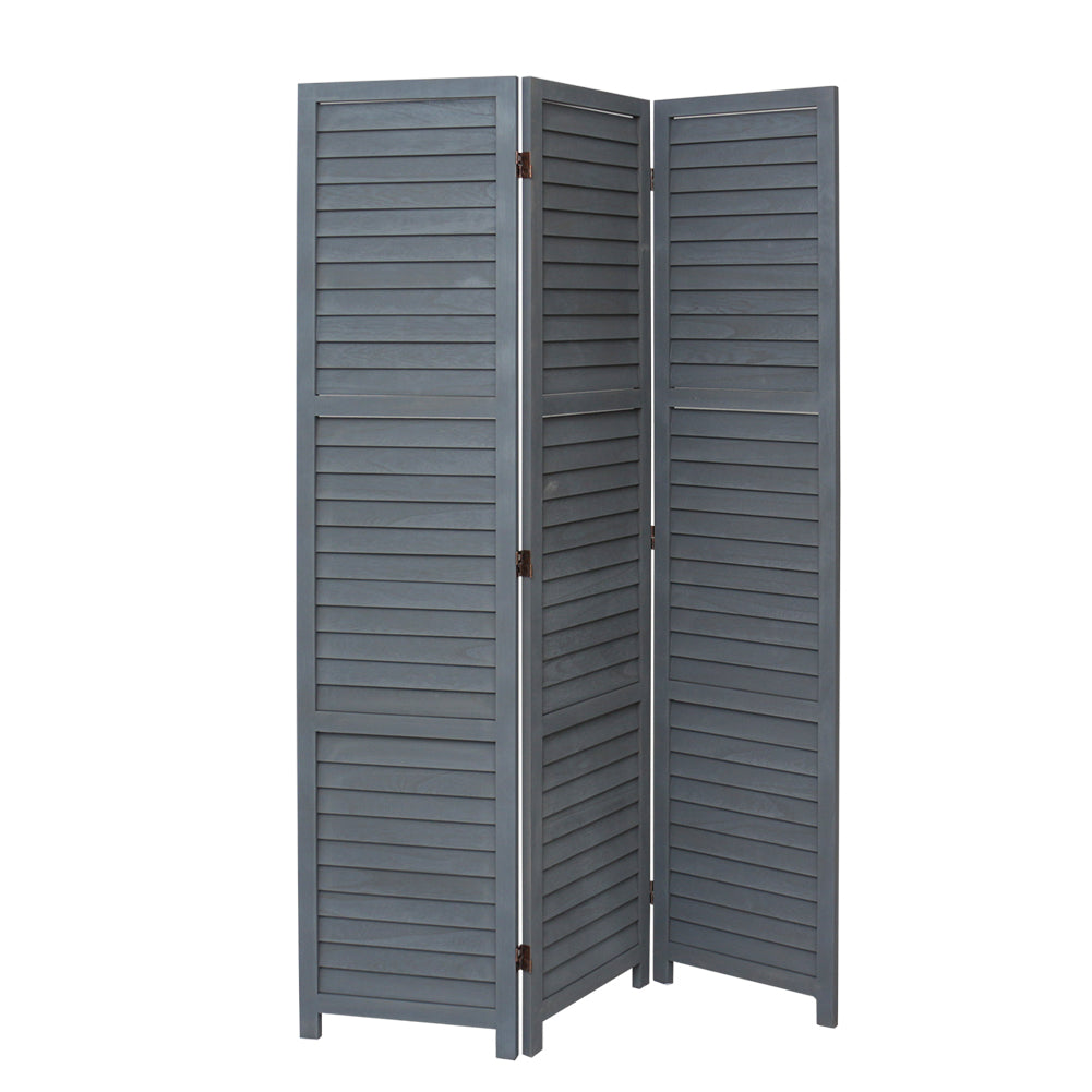 Diva 4 Panel Foldable Wooden Room Divider - White