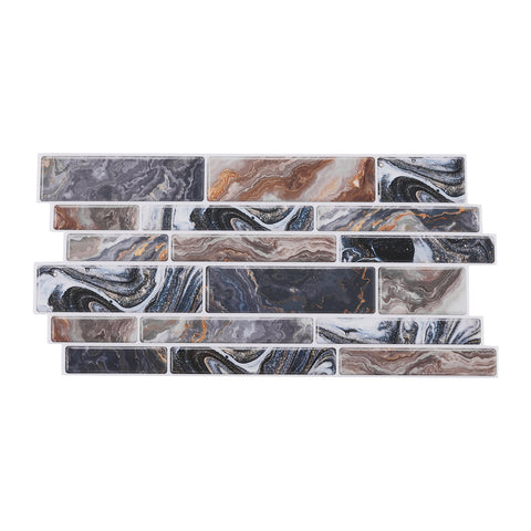 20Pcs Self-Adhesive Wall Tile Stickers with Marble Effect, HF070456