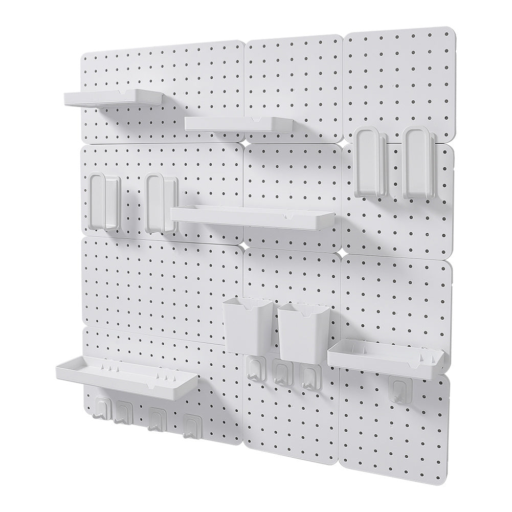 Livingandhome White Pegboard Wall Storage Rack, WZ0090 – EVER STRONG