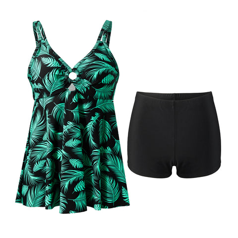 Suspenders Top Boyshort Tankini Swimsuit Set, CC060073 (Ver.2)