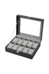 Sheonly High quality Faux Leather Watch Case with 10 Slots, SW0831