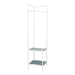 Livingandhome Corner Clothing Rack with 2 Tier Shelves, SW0725