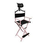 Livingandhome Protable Aluminum Makeup Chair with Headrest, DM0781