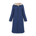 Reversible Mid-length Hooded Cotton Coats for Casual Winter Style, WO0372