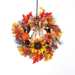 Pumpkin Bell Harvest Wreath with Warm Lights, HF1001