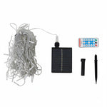 30M Solar-Powered LED Icicle String Lights with Remote Control, LO200055
