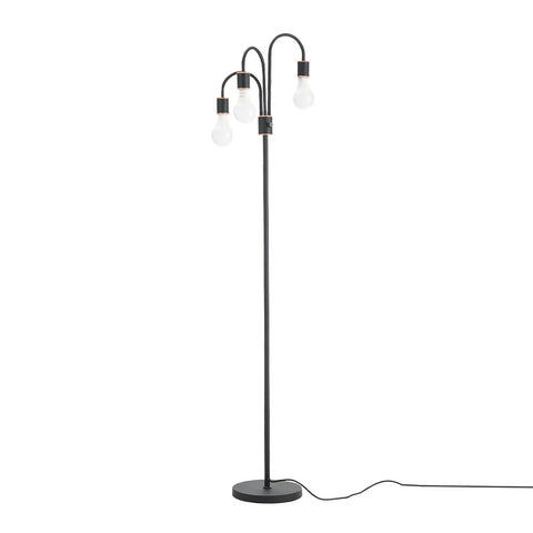 Livingandhome Modern Industrial 3 Lights Floor Lamp, FI0984