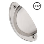 12Pcs Shell Cup Furniture Handles Cupboard Drawer Pulls, ZY0058