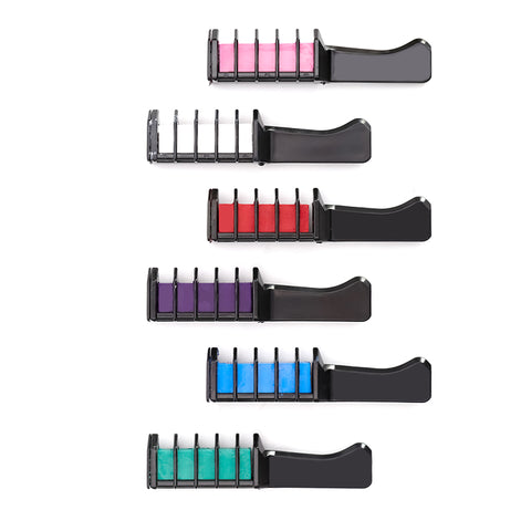 12 Colours Temporary Hair Chalk Combs, HF0638