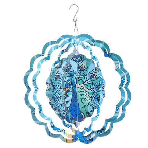 Decorative Metal Dynamic Wind Spinner with Swivel Hook, GD200021