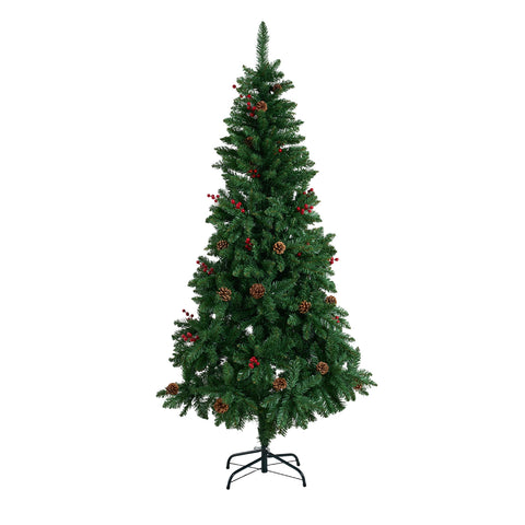 6FT/1.8M Artificial Christmas Tree with Foldable Metal Stand, IF540086
