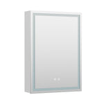 Single-Door Bathroom Mirror Cabinet with LED Lighting, FW240010