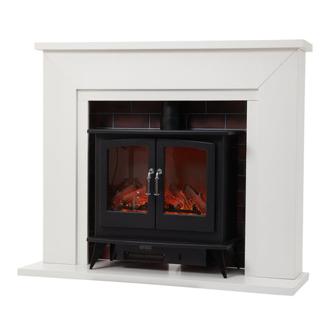 Electric Fireplace Heater With Surround & Chimney, ZJ0005ZJ0006ZJ0007 (Ver.2)