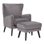 Upholstered Leisure Chair with Footstool, FL050139