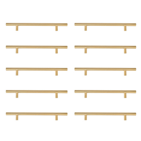 10er-Set goldene Möbelgriffe aus Edelstahl 250 mm, MD160281 (DE)
