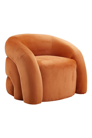 Upholstered Curved Snug Accent Chair, XY0563