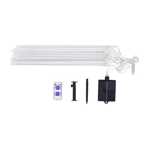 Solar-Powered Meteor Shower String Lights with Remote Control, LD200017