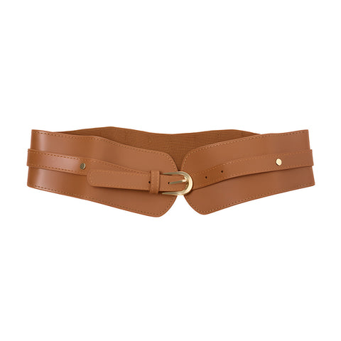 Adjustable Wide Waist Belt with Pin Buckle, CA290223