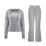 Ribbed Knitted Loungewear Set, CC060316