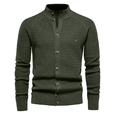 Stand-Up Collar Cardigan Sweater, CC290661