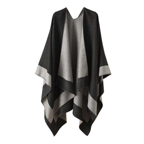 Reversible Oversized Open Front Shawl Wrap, CA290097