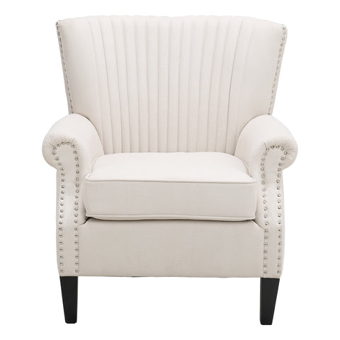 Livingandhome Channel Deep Cushioned Armchair with Nailhead Trim, ZH1728