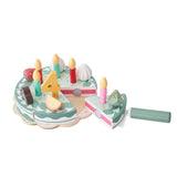 24-Piece Wooden Birthday Cake Pretend Play Food Toy Set, TE380141
