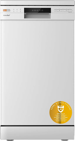 White Freestanding Dishwasher with 10 Place Settings & 6 Washing Programs, AJ0705