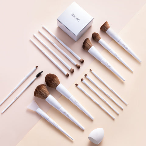 Sheonly Professional Makeup Brush Set 16 Pcs for Foundation Powder Concealers Eye Shadows Blush, BU0427