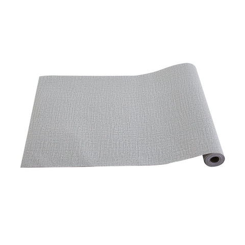 Livingandhome Grey Linen Textured PVC Self-adhesive Wallpaper, CT0328