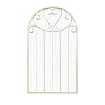 Livingandhome Gold Arched Windowpane Metal Wall Mirror, FI0545