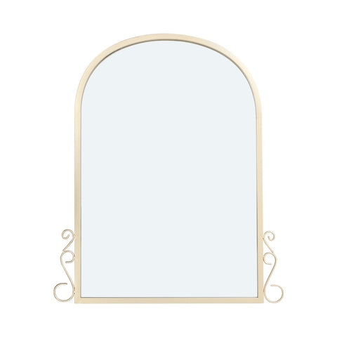 Livingandhome Gold Metal Arched Vanity Wall Mirror, FI0547