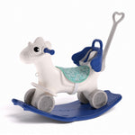 Livingandhome 2-in-1 Kids Plastic Rocking Horse, FI0621