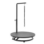 Livingandhome Rotatable Round Pet Grooming Table with Adjustable Arm,  JM2205