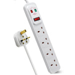 Livingandhome 4-Outlet Power Strip Surge Protecetd with Switch, AJ0098